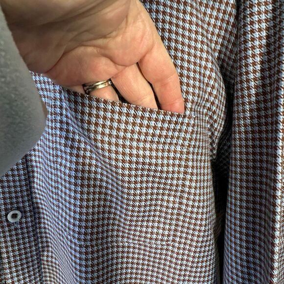 Johnston & Murphy XC 4 Extreme Comfort XXL Houndstooth Long Sleeve Button Down - Picture 5 of 9